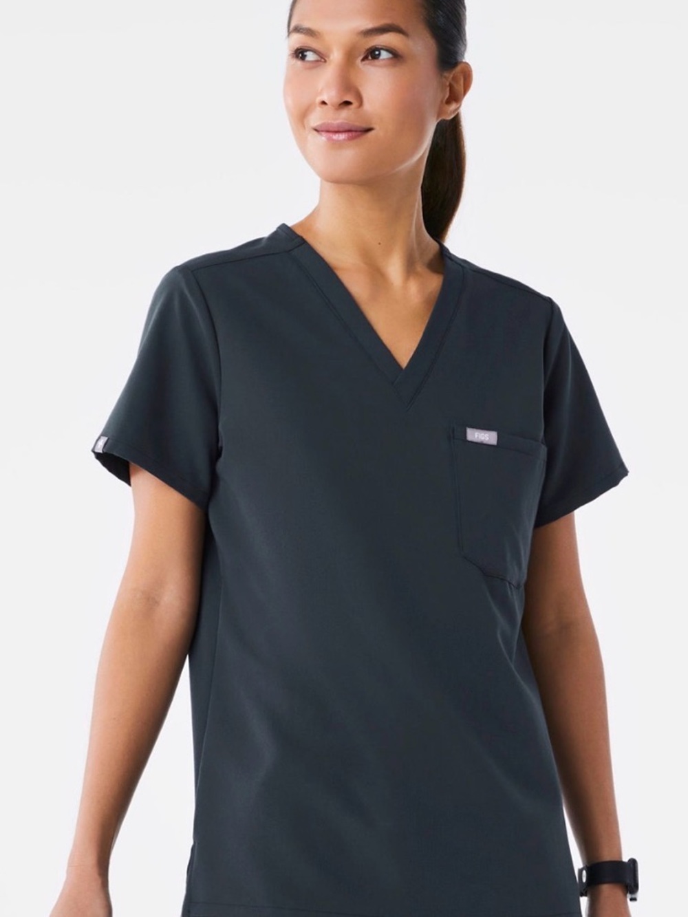 Figs Women's V-Neck Scrub Top - Dark Harbor
